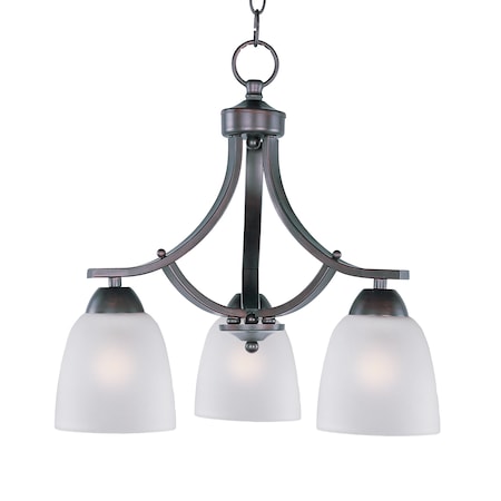 Maxim Lighting Axis 3-Light 18" Wide Oil Rubbed Bronze Chandelier 11223FTOI